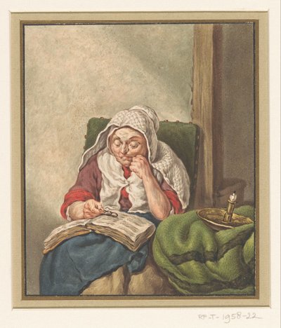 Seine Mutter, in der Bibel lesend von Pieter Christoffel Wonder