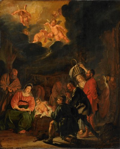Die Anbetung der Hirten von Pieter Codde