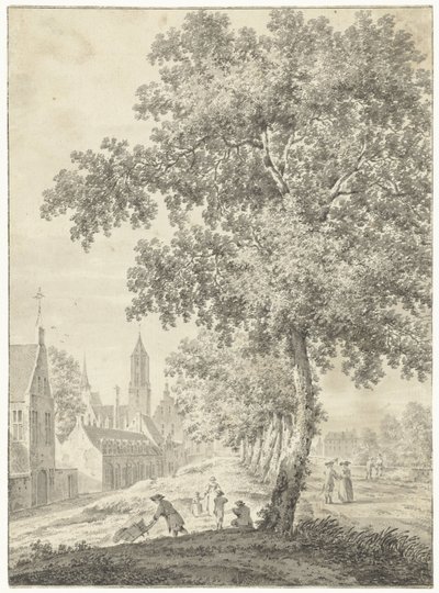 An der Stadtmauer in Utrecht von Pieter Jan van Liender