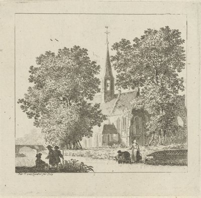 Ansicht einer Kirche von Pieter Jan van Liender