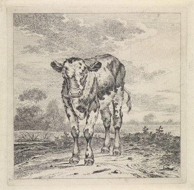 Landschaft mit Kalb von Pieter Janson