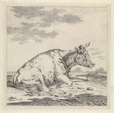 Liegende Kuh, nach rechts von Pieter Janson