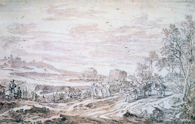 Landschaft mit Schnittern, ca. 1615-1661 von Pieter Molijn