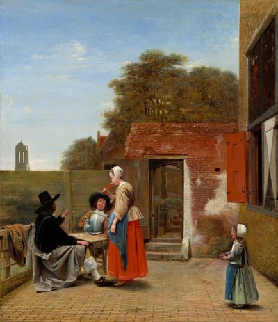 Ein niederländischer Innenhof, 1658-1660 von Pieter de Hooch
