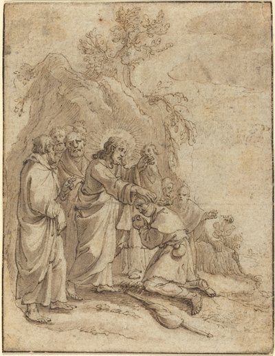 Christus heilt den Aussätzigen von Pieter de Jode I