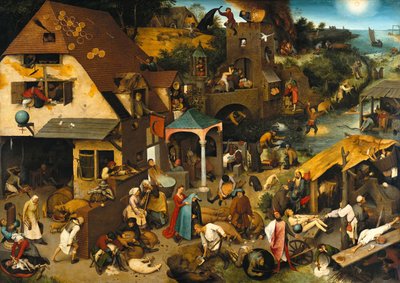 Niederländische Sprichwörter, 1559 von Pieter Bruegel the Elder