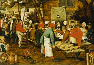 Bauernhochzeitsfest, 1630 von Pieter Brueghel the Younger