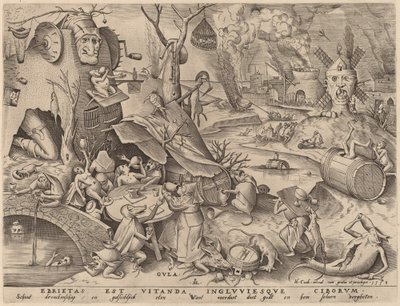 Völlerei von Pieter van der Heyden after Pieter Bruegel the Elder