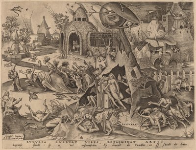 Lust von Pieter van der Heyden after Pieter Bruegel the Elder