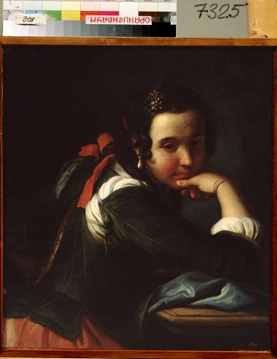 Porträt einer italienischen Schauspielerin von Pietro Antonio Rotari
