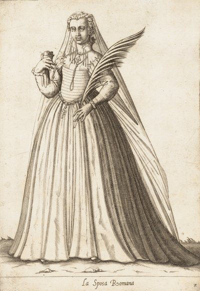 La Sposa Romana Braut, ca. 1580 von Pietro Bertelli.