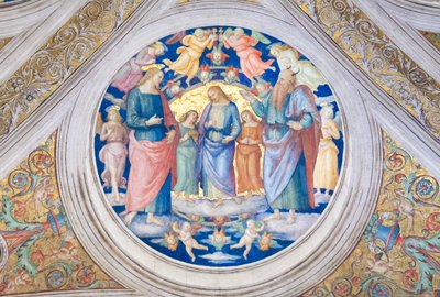 Christus wird vom Teufel versucht von Pietro Perugino