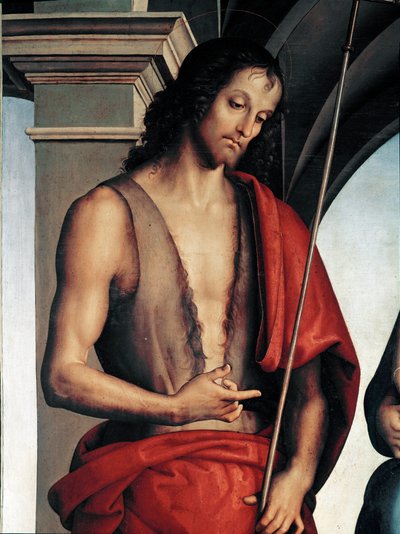 Detail von St. Johannes dem Täufer von Pietro Perugino
