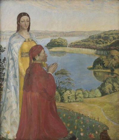 Dante und Beatrice im Paradies von Poul S. Christiansen