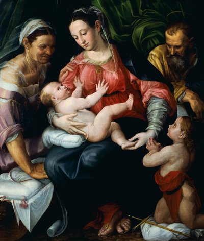 Heilige Familie, von Prospero Fontana (1512-1597) von Prospero Fontana