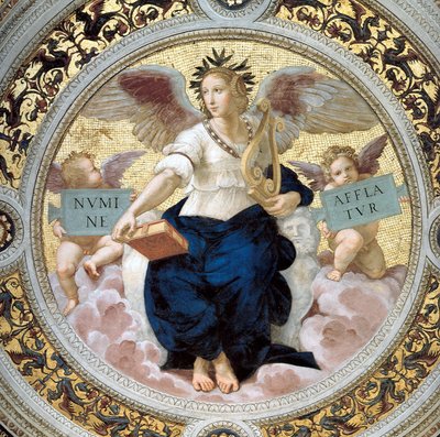 Die Poesie. Stanza della Segnatura, 1508 von Raffaello Sanzio Raphael