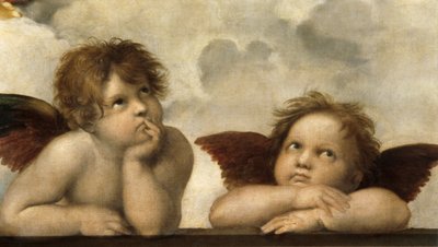 Die Sixtinische Madonna (Detail) von Raffaello Sanzio Raphael