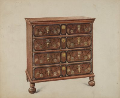 Bemalte Truhe von Ralph Boyer