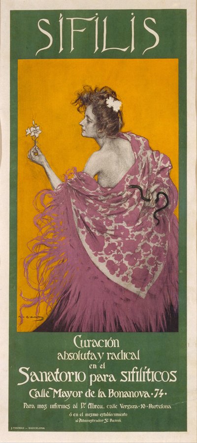 Syphilis-Plakat von Ramon Casas i Carbo