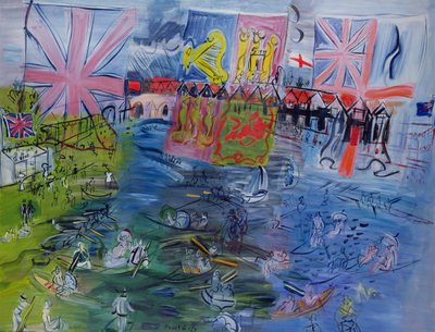 Henley-Regatta mit Fahnen von Raoul Dufy