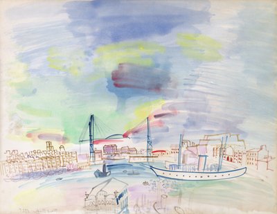 Der alte Hafen von Marseille von Raoul Dufy