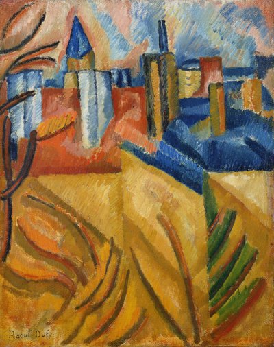 Die Dächer von der Rue Seguier gesehen von Raoul Dufy