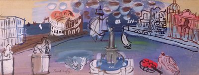 Der Brunnen auf dem Platz von Raoul Dufy