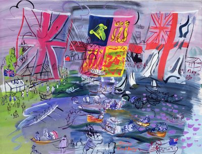 Die Regatta in Henley, um 1933 von Raoul Dufy