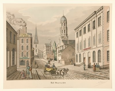 Wall Street im Jahr 1829 von Raoul Varin