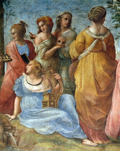 Die Musen, Detail des Parnassus von Raphael (1483 1520)
