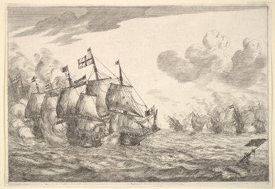 Seeschlacht, 17. Jahrhundert von Reinier Zeeman