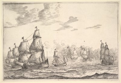 Seeschlacht, 17. Jahrhundert von Reinier Zeeman