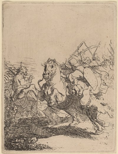 Ein Kavalleriekampf von Rembrandt van Rijn