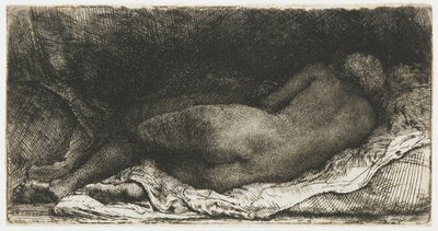 Liegender weiblicher Akt von Rembrandt van Rijn