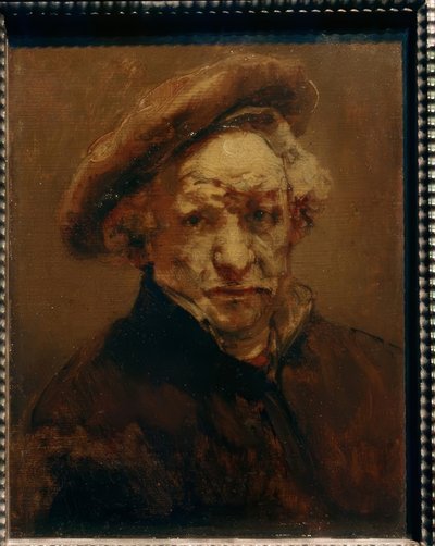 Selbstbildnis mit Barett von Rembrandt van Rijn