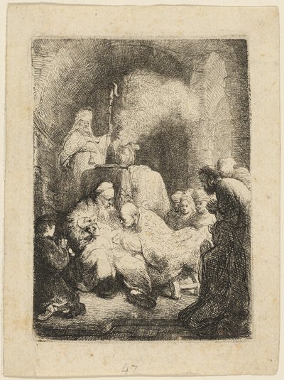 Die Beschneidung: Kleine Platte von Rembrandt van Rijn