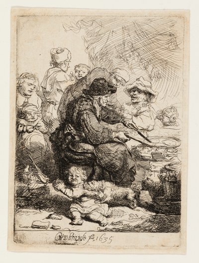 Die Pfannkuchenfrau von Rembrandt van Rijn