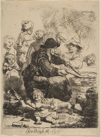 Die Pfannkuchenfrau, 1635 von Rembrandt van Rijn