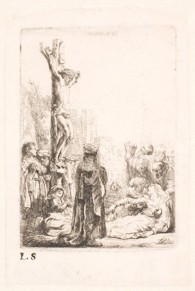 Die Kreuzigung: kleine Platte von Rembrandt van Rijn