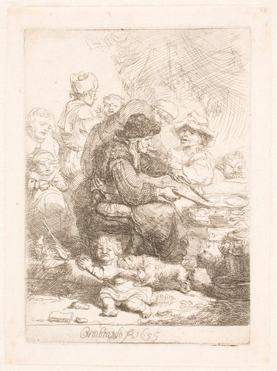 Die Pfannkuchenfrau von Rembrandt van Rijn