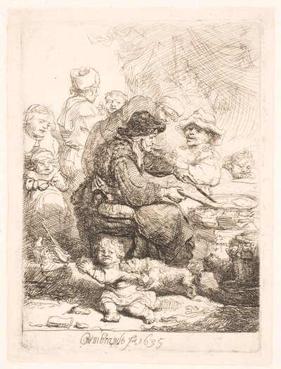 Die Pfannkuchenfrau von Rembrandt van Rijn