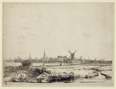 Ansicht von Amsterdam, ca. 1640 von Rembrandt van Rijn