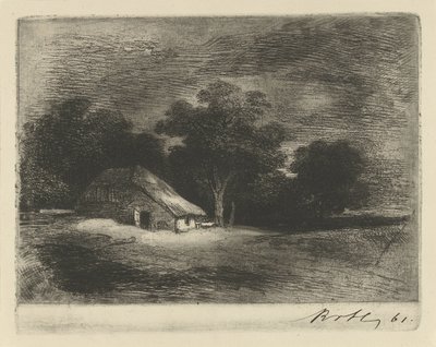 Bauernhof bei Bäumen von Remigius Adrianus Haanen (signed by artist)