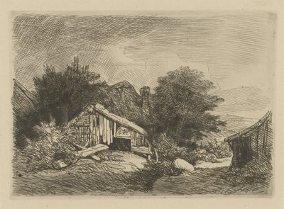 Landschaft mit verfallener Hütte von Remigius Adrianus Haanen