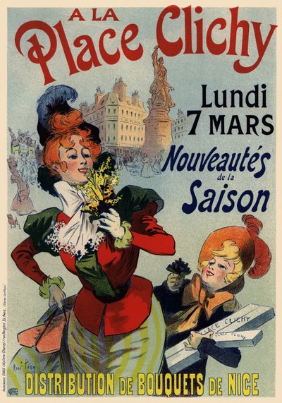 A la Place Clichy Poster, 1890er Jahre von René Louis Péan