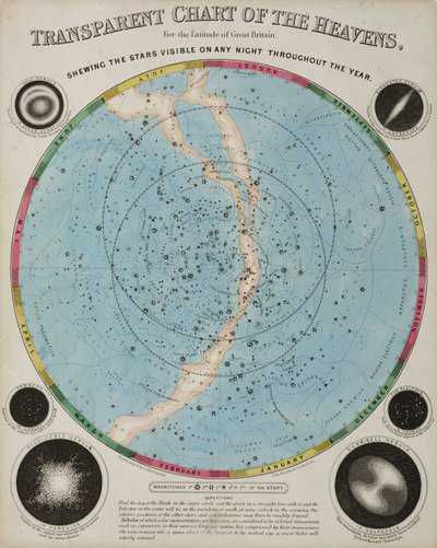 Himmelskarte, ca. 1855 von John Pardon