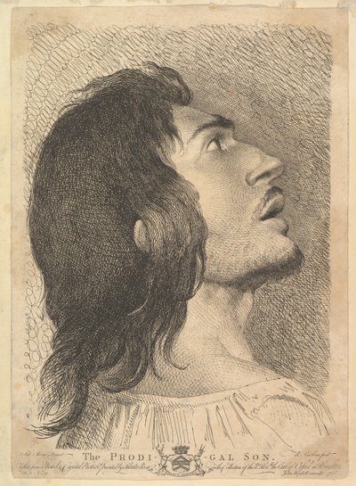 Kopf im Profil des verlorenen Sohnes von Richard Earlom