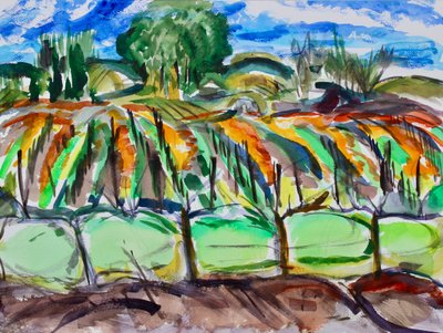 Herbstweinberge, Napa, 2017 von Richard Fox