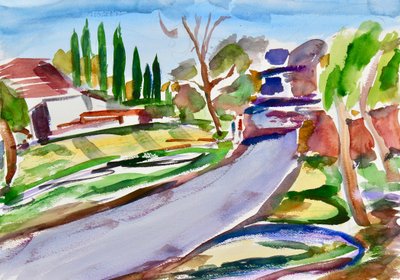 Nebenstraße mit Schatten von Richard Fox