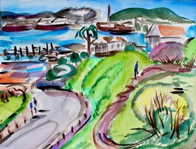 Blick auf die Bucht, 2018 von Richard Fox